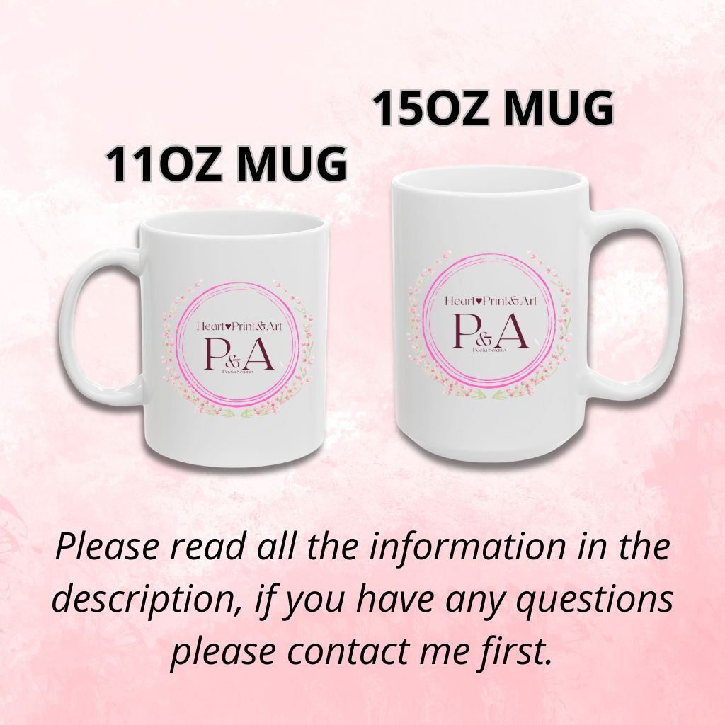 110Z and 150Z Personalized ceramic coffee mug.