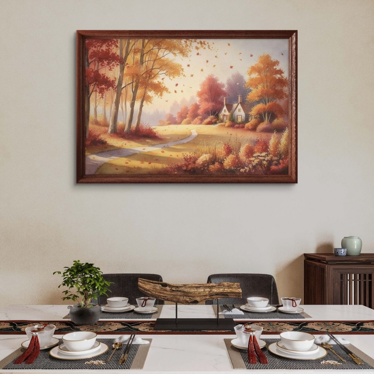 Watercolor Autumn Landscape Printable Wall Art for Home Decor - Digital Download!