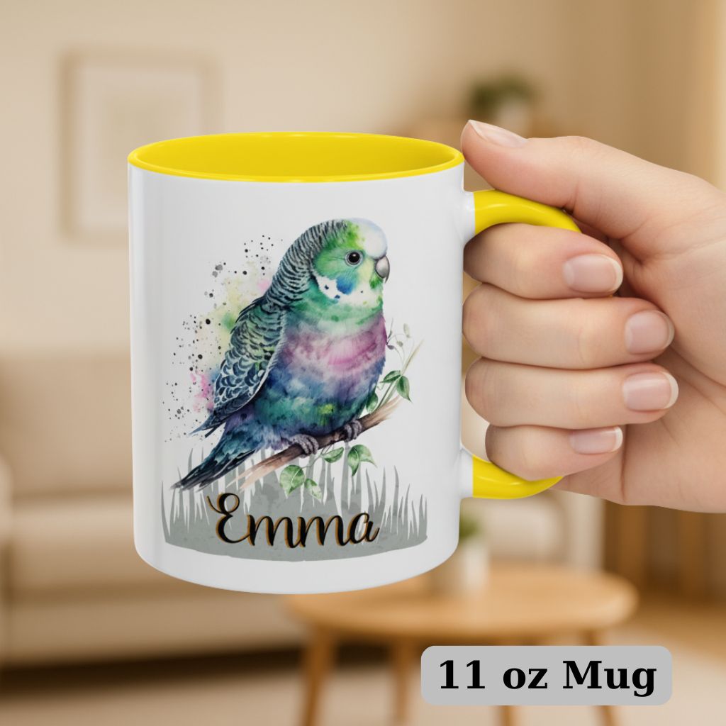 Unique 11oz gift mug with custom animal design and name 