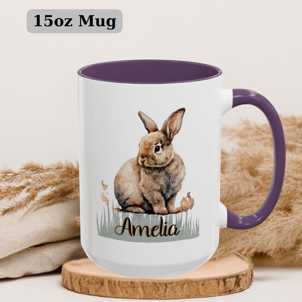 Large personalized gift mug 15oz featuring custom animal and recipient’s name