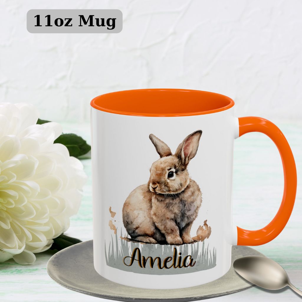 Unique 11oz gift mug with custom animal design and name customization