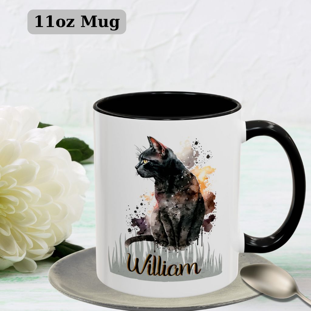 Unique 11oz gift mug with custom animal design and name customization