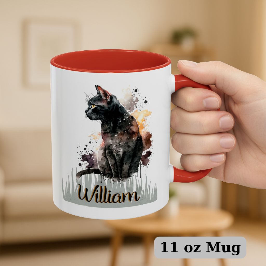 Unique 11oz gift mug with custom animal design and name 