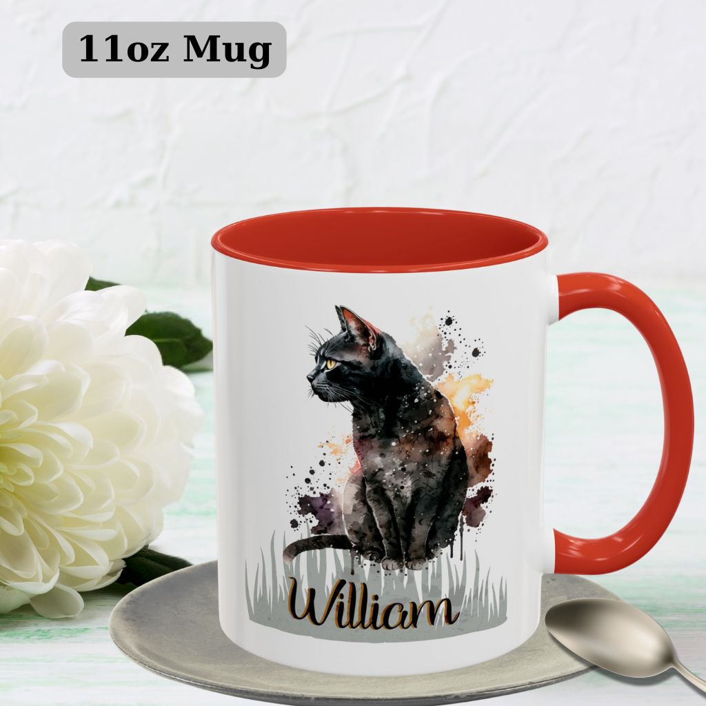 Unique 11oz gift mug with custom animal design and name customization