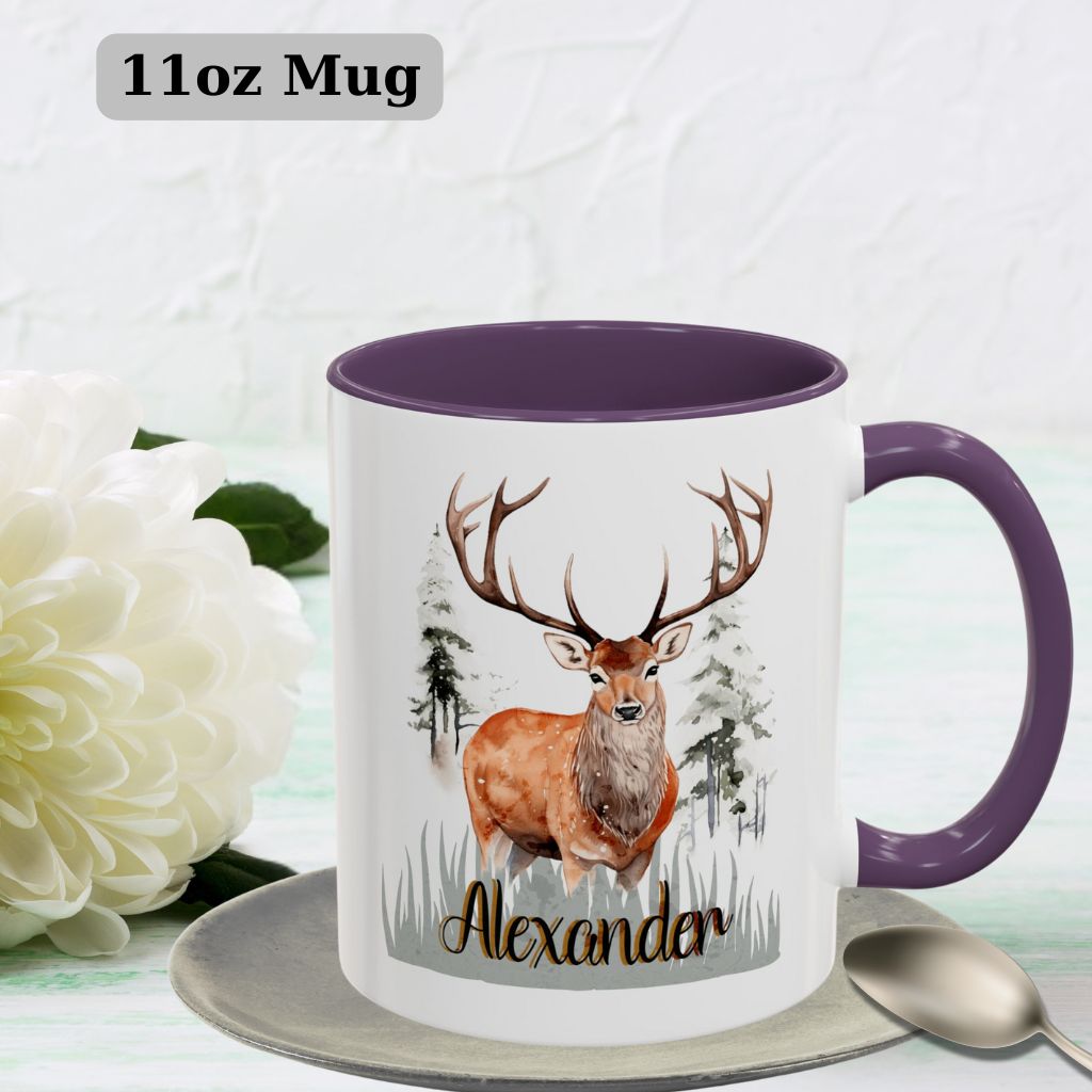 Unique 11oz gift mug with custom animal design and name customization