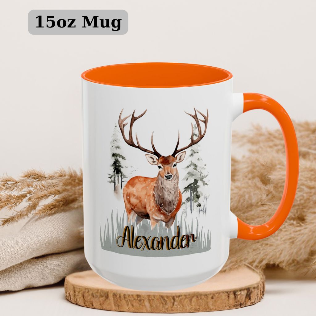 Large personalized gift mug 15oz featuring custom animal and recipient’s name