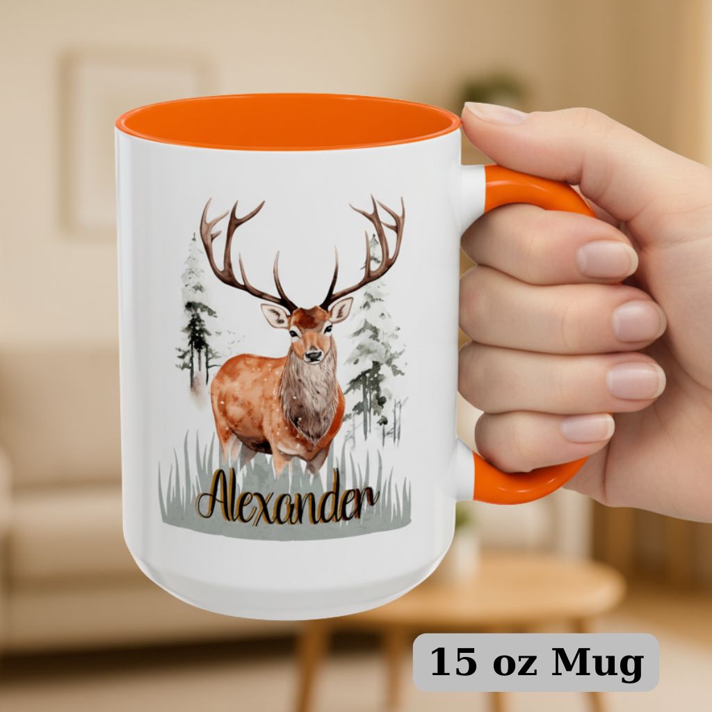 Large personalized gift mug 15oz featuring custom animal and recipient’s name