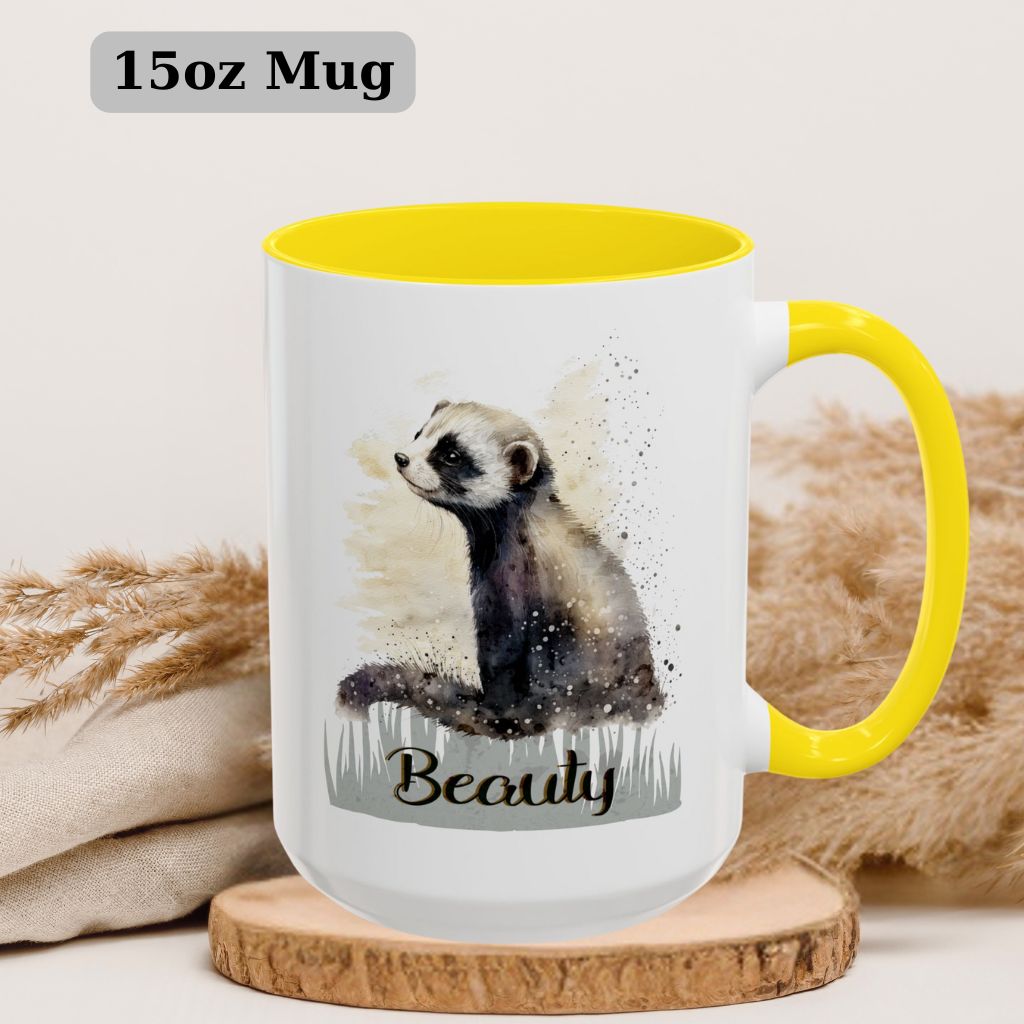 Large personalized gift mug 15oz featuring custom animal and recipient’s name