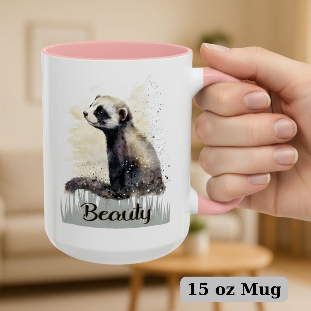 Large personalized gift mug 15oz featuring custom animal and recipient’s name
