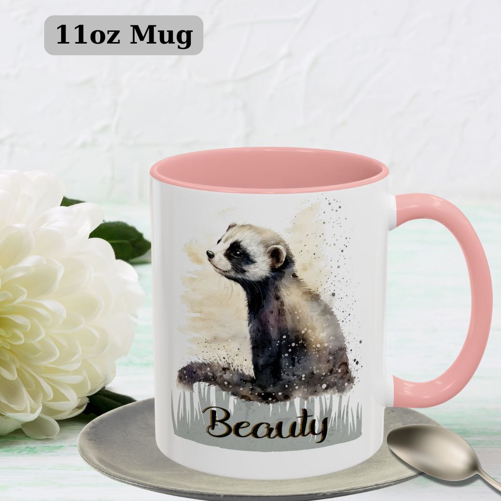 Unique 11oz gift mug with custom animal design and name customization