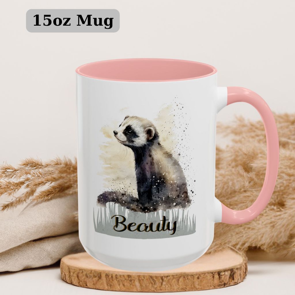 Large personalized gift mug 15oz featuring custom animal and recipient’s name