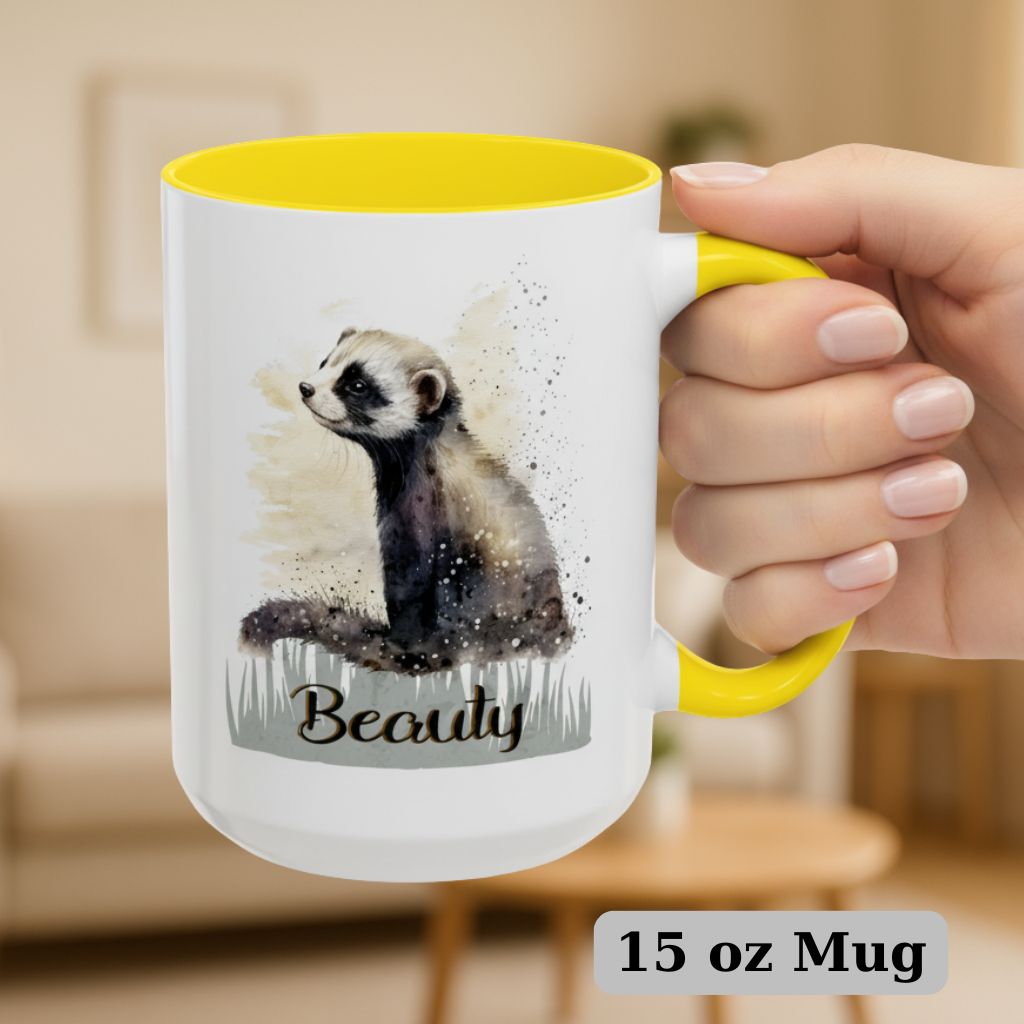 Large personalized gift mug 15oz featuring custom animal and recipient’s name