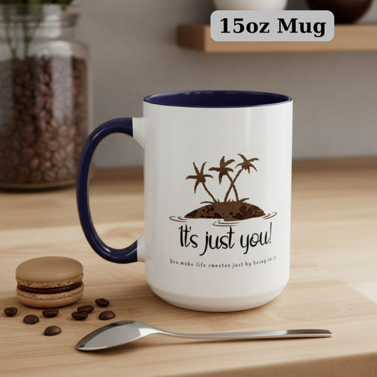 Custom 11oz ceramic mug with animal illustration and personalized name