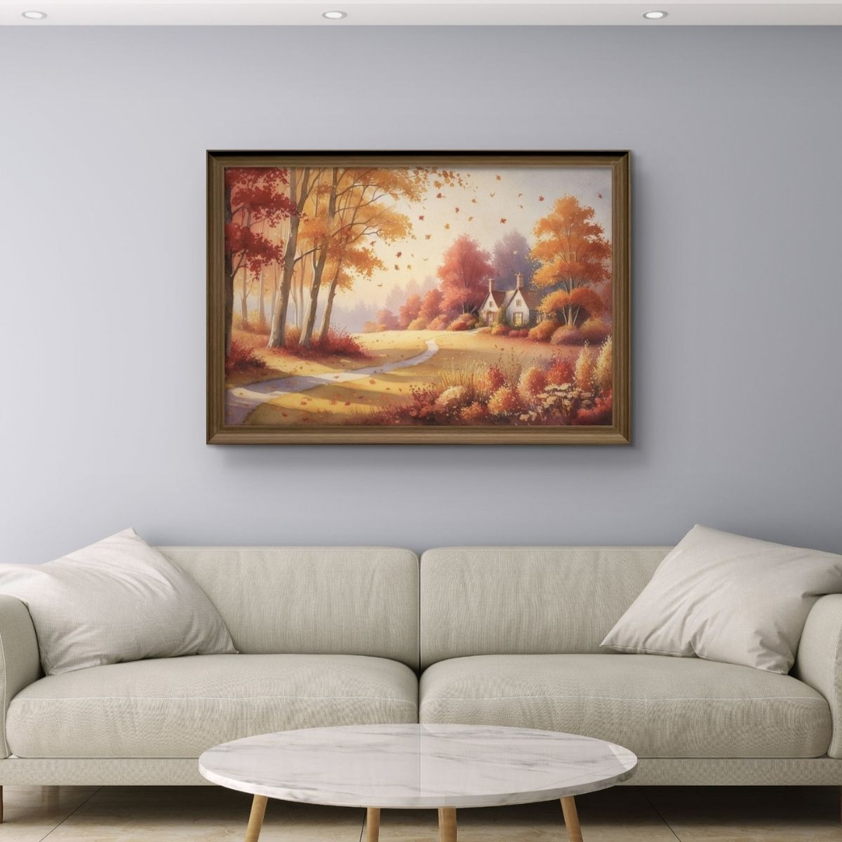 Watercolor Autumn Landscape Printable Wall Art for Home Decor - Digital Download!