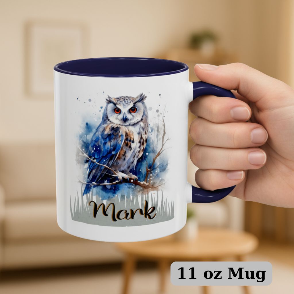 Unique 11oz gift mug with custom animal design and name 