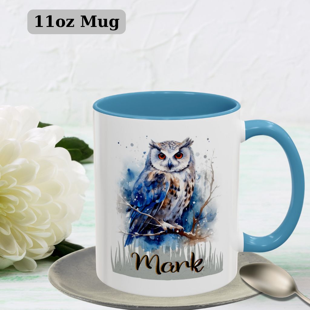 Unique 11oz gift mug with custom animal design and name customization