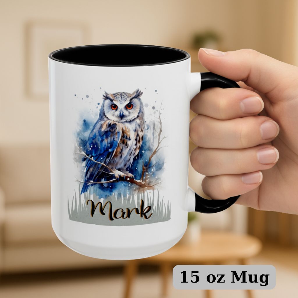 Large personalized gift mug 15oz featuring custom animal and recipient’s name