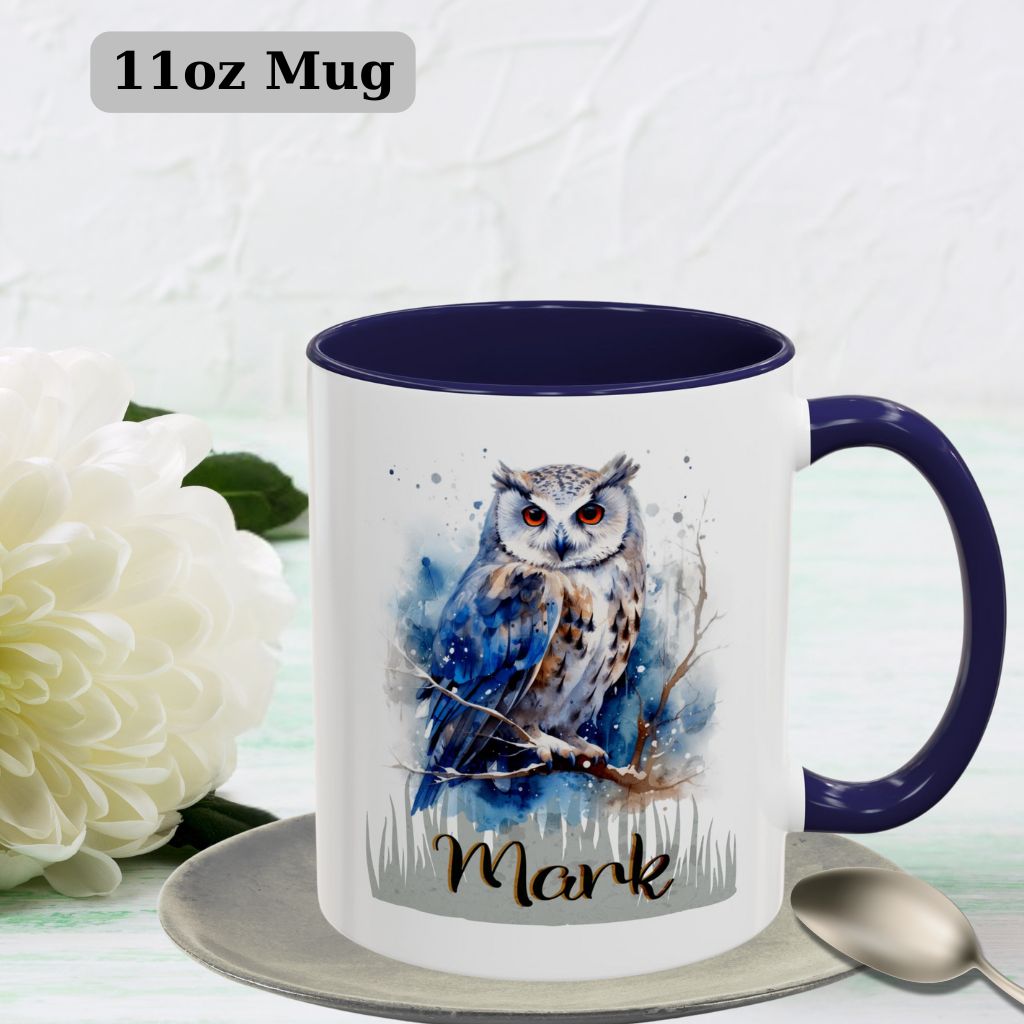 Personalized coffee mug 11oz featuring your chosen animal and recipient’s name