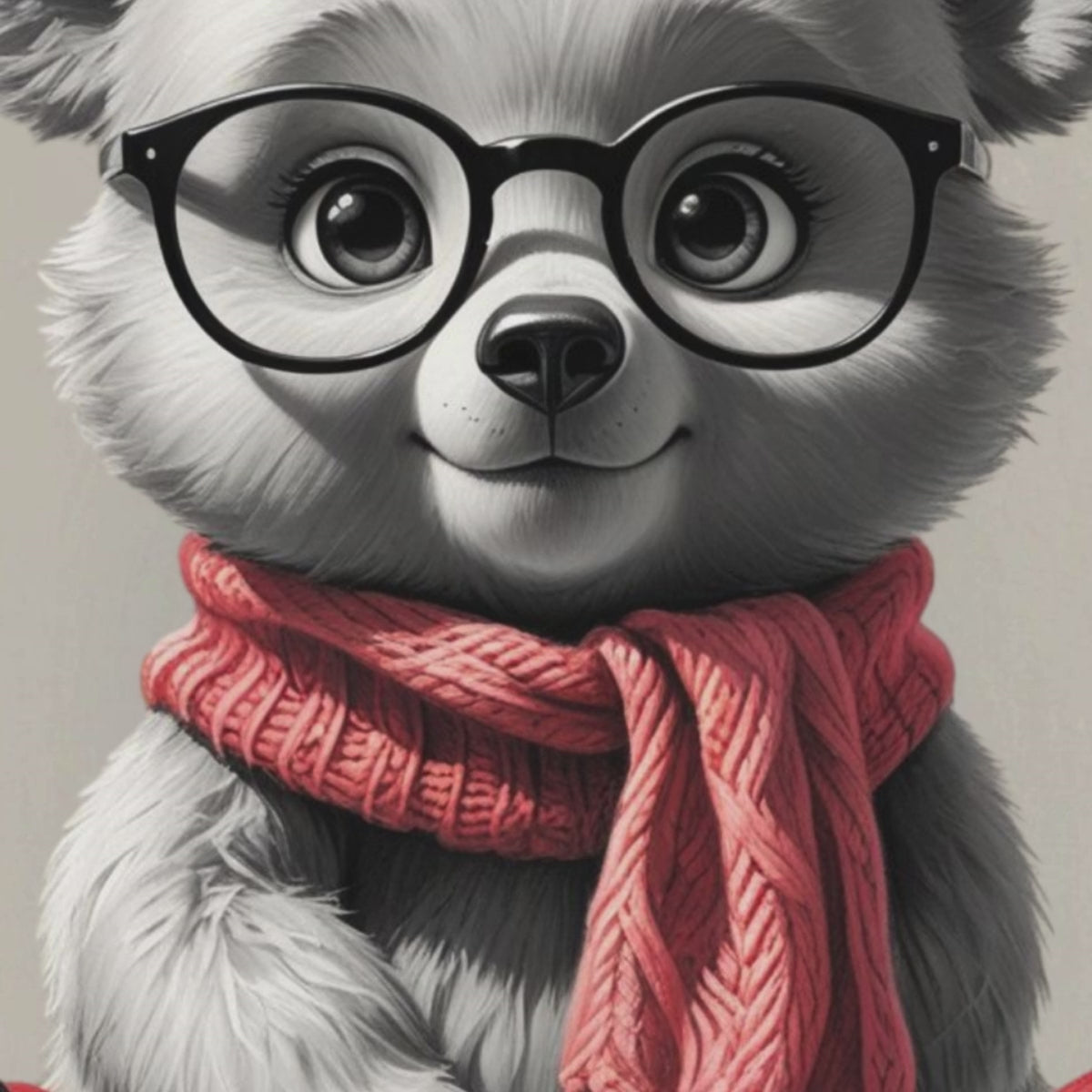 Baby Bear Close-Up Art Video for Nursery Decor.