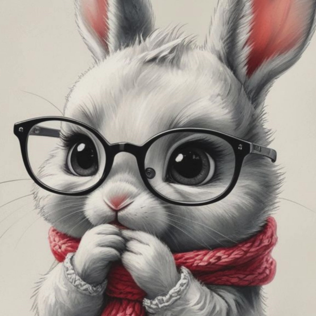 Video with printable wall art of a baby bunny in close-up.